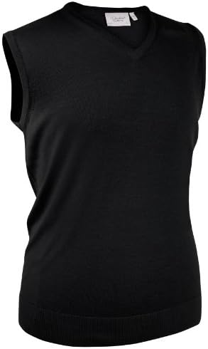 Glenbrae Merino V-Neck Slipover Black L