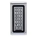 Produktbild KKmoon Metall Wasserdichte Zugriff Steuerelement-ID Card Reader Tastatur für Tür Sicherheit DC7-30V Wiegand 26 Schnittstelle 125KHz mit 10pcs Schlüsselanhänger