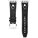 Produktbild SIXCUP Uhrenarmband Lederarmband Strap Band Ersatz Deluxe Leder Denim Armband Watch Strap Für Apple Watch Serie 1/2/3/4 38/40mm (Schwarz)