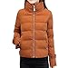 Produktbild Geilisungren Damen Winterjacke Elegante Einfarbige Langarm Rüschen Steppjacke mit Stehkragen Frauen Outdoor Warm Winddicht Zip Wintermantel Übergangsjacke Daunenjacke Outwear Gr.M-3XL