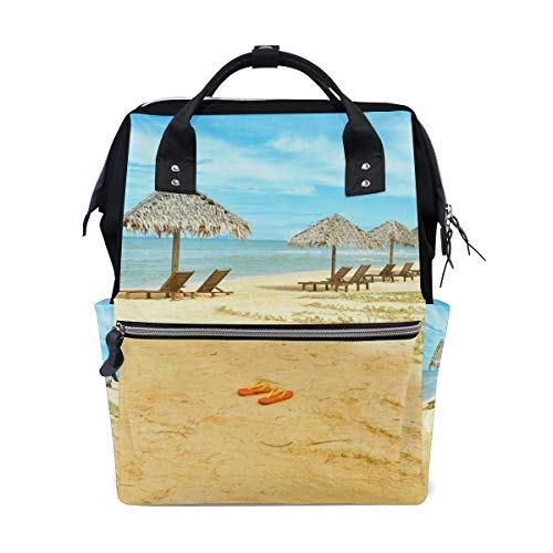 Preisvergleich Produktbild Stilvolle Rucksack Reisetasche Laptoptasche Handtasche große Kapazität Strand Stühle Hütte