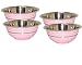 King International Stainless Steel Pink Mixing Bowl (Set of 4 Piece) RS.499.00