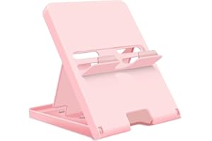 RIXERKOC Ständer kompatibel mit Nintendo Switch, Verstellbarer Switch Konsolenständer, tragbarer Faltbarer Switch Zubehörhalter (Hellrosa)