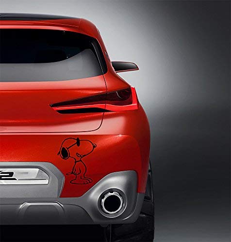 Snoopy Cartoon Alta Calidad De Coche De Parachoques Etiqueta Engomada 10 x 12 cm