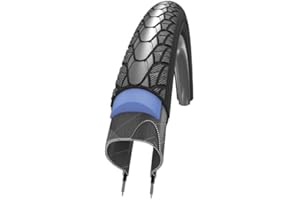 Schwalbe Marathon Plus 700x25c Wired Bicycle Tire with Smartguard Reflective S/Wall, 580g (Black with Reflective Sidewall)