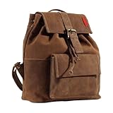 Material: Rindleder Großer Wanderrucksack aus geöltem Buffalo Leder . Extremely rugged Outback Wear. , Farbe / Colour:Natural Buckskin