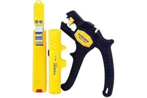 Jokari Kabelverarbeitungs-Set (mit Kabelmesser No. 28, Kabel-Entmanteler No. 12 und Abisolierzange Super 4 Plus, für Rundkabel Ø 8-28 mm) 490107