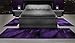 Produktbild Bettumrandungen Läufer Teppiche modern designer für Wohnzimmer, Esszimmer, Gästezimmer, Schlafzimmer,kurzflor Wellenteppich meliert, mit modernen Farben wie Violett Schwarz und Weiss_6590, Maße:2 x 80x150 / 1x 80x300