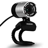 AUSDOM Webcam 1080P Caméra PC Skype avec Microphone pour Appels Vidéo à Grand Ecran Compatible avec Ordinateur de Bureau ou Portable