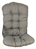 drehsessel designklassiker Drehsesselauflage Rattani Polster für Schaukelstuhl, Ersatzpolster Schaukelstuhl/Drehsessel L 135 cm, Fb. anthrazit