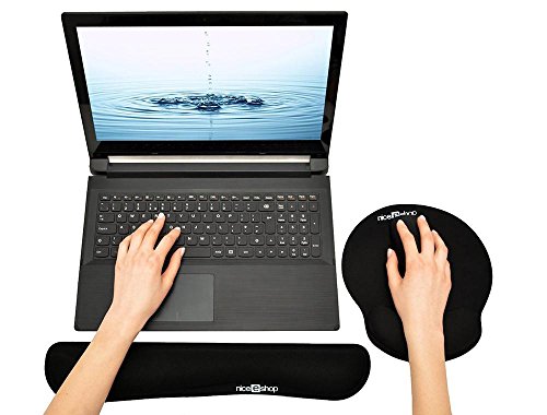 niceEshop(TM) Tastatur Handgelenk Auflage und Maus Gel Handgelenk Rest Unterstützung, Ergonomische Handgelenk Kissen Unterstützung mit Gedächtnis Schaum für Computer und Laptop - 7