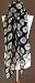 Large Soft Black Ladies Daisy Flower Scarf