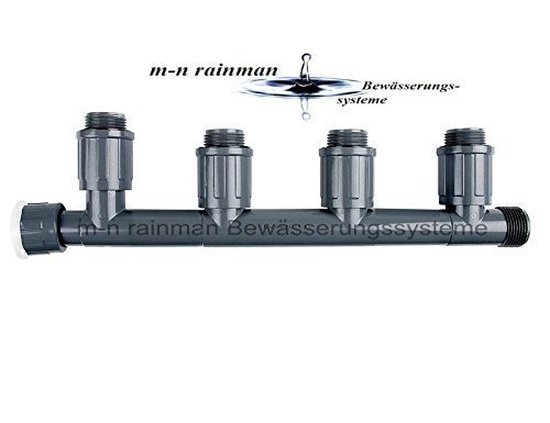 PVC-Verschraubung/Verteiler Rain Bird 4-fach Verteiler 1" Innengewinde x 1" Außengewinde; 4 Auslässe: 1" Außengewinde
