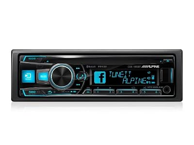 Alpine CDE-185BT Bluetooth Noir récepteur multimédia de voiture - récepteurs multimédias de voiture (4.0 canaux, FM,LW,MF, 87,5 - 108 MHz, 153 - 281 kHz, 24-bit, 2 lignes)