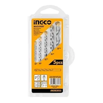 Tools Centre Export Quality 5pcs Masonary Drill Bit Set for Concrete and Walls Bits