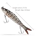 TRUSCEND Leurres de Peche Artificiel leurre Bait 8-articulés Topwater Life-Like Trash Swimbait...