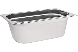 NISBETS Vogue K820 Récipient alimentaire en acier inoxydable 1/4 4 l/150 mm de profondeur Argenté