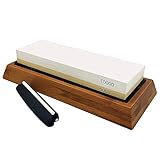 RESTORE SHARPNESS: como una piedra afiladora de cuchillas de gran calidad 5000 10000, todos sus cuchillos de cocina sin filo y sus cuchillas y herramientas maltratadas podrían restaurar la nitidez original como una nueva después de usar nuestra piedra de afilar.