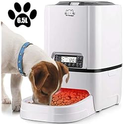 Gohiking Mangeoire pour Animaux de Compagnie de 6,5 L, Chargeur Automatique de Chats |Distributeur Automatique programmable de Nourriture pour Chien