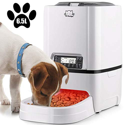 Gohiking Mangeoire pour Animaux de Compagnie de 6,5 L, Chargeur Automatique de Chats |Distributeur Automatique programmable de Nourriture pour Chien