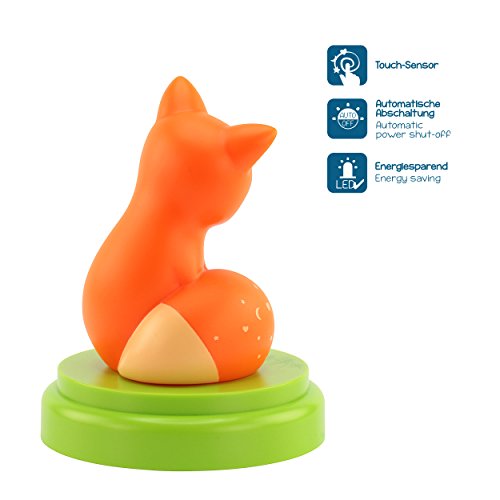 ANSMANN LED-Nachtlicht niedlicher Fuchs für Kinder/Babys Cartoon Orientierungslicht Einschlafhilfe autom. Abschaltung Touchsensor – Bestätigte Kindersicherheit, von jungen Eltern empfohlen - 3