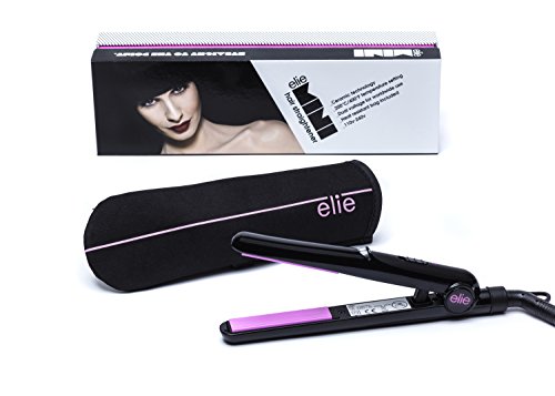 Elie Mini Travel Hair Straghtener with Heat Resistant Storage Bag (Pink)