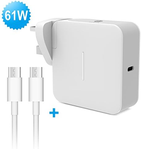 61W Replacement Macbook Pro Charger,61W 29W USB C Laptop Power Charger AC Adapter PD(Power delivery) for Apple Macbook Pro 12" 13" Inch,iPhone X/8/8 Plus with 2M USB-C to USB-C Charge Cable