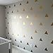 Produktbild yanqiao 9 cm * Boxen mit 9 Stück Home Deko für Wohnzimmer Schlafzimmer Kinder Zimmer der Kinderzimmer Decor DIY Gold Triangle Vinyl Wall Art Decals, gold, 3.5"