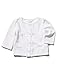 M&Co Baby Girl Long Sleeve Polka Dot Spot Print Velour Frill Front Popper Front Cardigan White Newborn