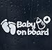 Produktbild LeSo  © Baby on Board Auto Aufkleber Car Sticker Fussabdrücke Flasche Grau reflektierend S034