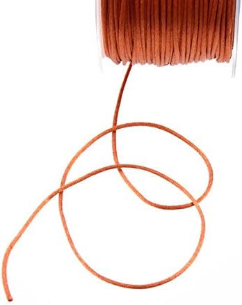 Deko AS GmbH Brown silk cord, 2 mm width on 100 m roll, 29031 707-R 002