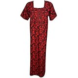 Indiatrendzs Women Cotton Nighty Summer Maxi Nightgowns (Chest 46)