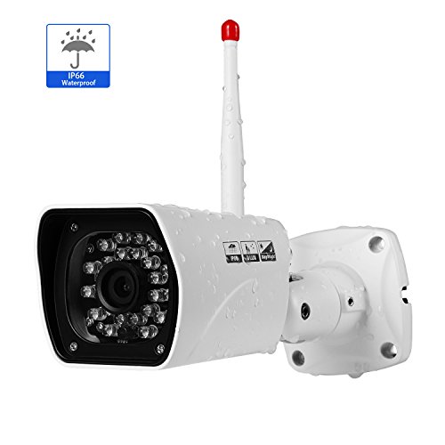 Preisvergleich Produktbild NexGadget Überwachungskamera,IP Kamera im Freien,Wasserdichte Drahtlose Sicherheitskamera, IR-Cut HD Nachtsicht, Bewegungserkennung Alarm, Plug & Play Haus Surveillance System WiFi Kamera, Weiß