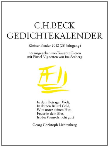 C.H. Beck Gedichtekalender: Kleiner Bruder 2012 (28. Jahrgang)