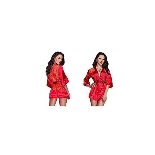 Preisvergleich Produktbild Sexy Kimono mit passendem String - M, Rouge