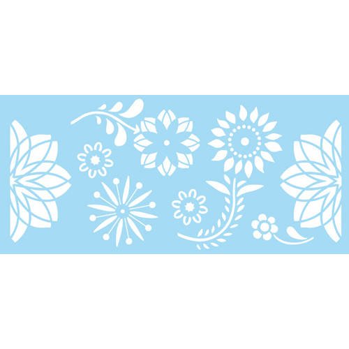 Marabu Schablone 15x33cm, Happy Flowers