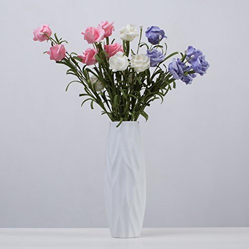 Ceramic vase decorative ornaments flower arrangement Fresh white European gypsum modern simple dining table,White rose purple rose