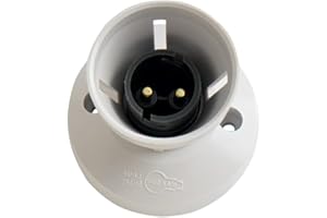 Merriway BH05889 Straight Batten Lamp Holder , White