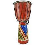 Holz mahagoni 60cm Anfänger Djembe Trommel Bongo Drum Holz Bunt Bemalt