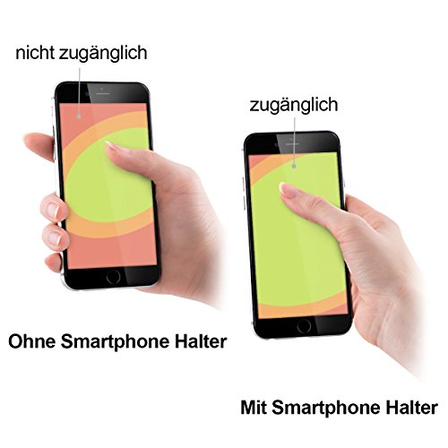 2 x Leathlux Finger-Halterung Griff, Smartphone Halter fÃ¼r Verbesserte Einhandbedienung | FÃ¼r iPhone 7, Samsung Galaxy S8, Huawei Honor 9 und mehr Rosegold