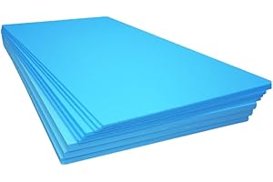 COSYSPACE XPS Foam Insulation Boards 1200 x 600 x 6mm - QTY-19 - Coverage 13.68m2 - Electric and Water Underfloor Heating Tile Laminate Underlay Thermal Extruded Polystyrene Insulation Sheets