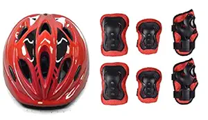 JERN 7 Pieces Kids Children Roller Skating Bicycle Cycling Scooter Helmet Knee Elbow Pad Wrist Guard Set