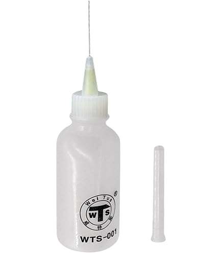 T Tulead 10 Stück Präzisionsspitzen-Flaschen 15 Ml, Transparent, Mit Farbigen Kappen (5 Farben)
