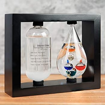 ACURITE 00795A2 Galileo Thermometer with Glass Ball Barometer