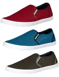 Tempo Men's Combo Pack of 3 Loafers Shoes(BLUESKY729/727/MHEND)