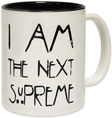 123t Mugs I AM THE NEXT SUPREME Ceramic Slogan Cup With Black Interior - GIFT BOXED novelty funny
