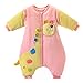 Produktbild Schlummersack babySchläfsack Langarm Winter Kinder Schlafsack mit Füßen, Abnehmbare Ärmel,ganzjahres Baumwolle Junge Mädchen Unisex Overall Schlafanzug 3.5tog, L Größe:1002-3Jahre