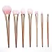 Ularma 7Pcs Set Professional Brush High Brushes set Make Up Blush Brushes Makeup Brush (Rose Gold)