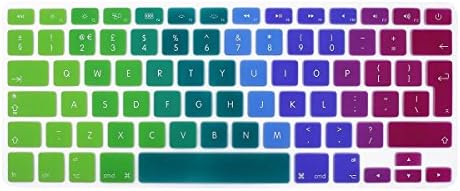 Anwua Soft Silicone Macbook keyboard Cover Skin Protector for MacBook 13" 15" 17" fits UK or EU Version Keyboard Layout