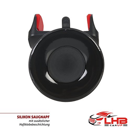 Robuste Universal Handyhalterung fÃ¼r Auto Windschutzscheibe, Armaturenbrett, Schreibtisch uvm. mit 360Â° drehbarem Kugelgelenk und extra KlebeflÃ¤che auf dem Saugnapf